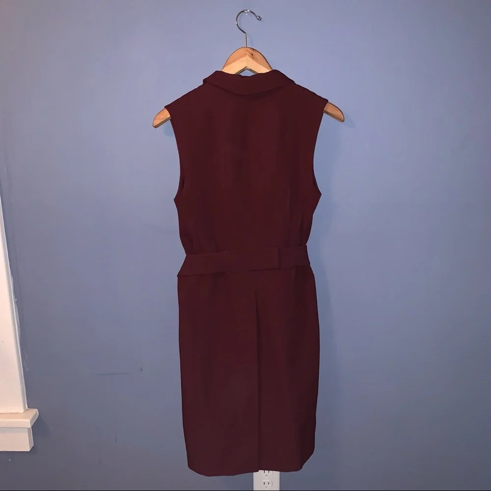 Topshop Sleeveless Double-Breasted Long Vest in Plum - Picture 4 of 7